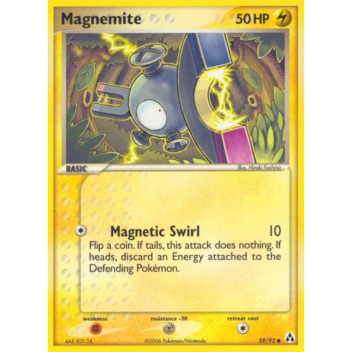 Magnemite 59/92 EX Legend Maker Common Pokemon Card NEAR MINT TCG