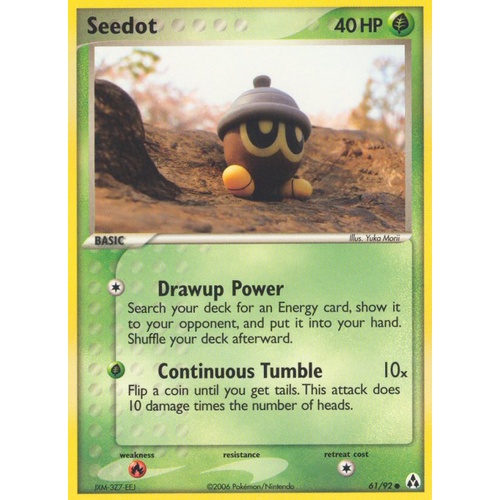 Seedot 61/92 EX Legend Maker Common Pokemon Card NEAR MINT TCG
