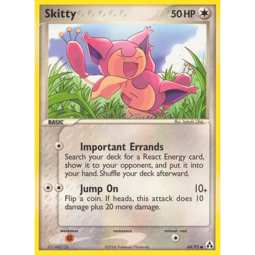 Skitty 64/92 EX Legend Maker Common Pokemon Card NEAR MINT TCG