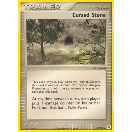 Cursed Stone 72/92 EX Legend Maker Uncommon Trainer Pokemon Card NEAR MINT TCG