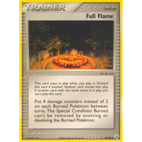 Full Flame 74/92 EX Legend Maker Uncommon Trainer Pokemon Card NEAR MINT TCG