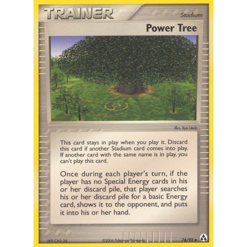 Power Tree 76/92 EX Legend Maker Uncommon Trainer Pokemon Card NEAR MINT TCG