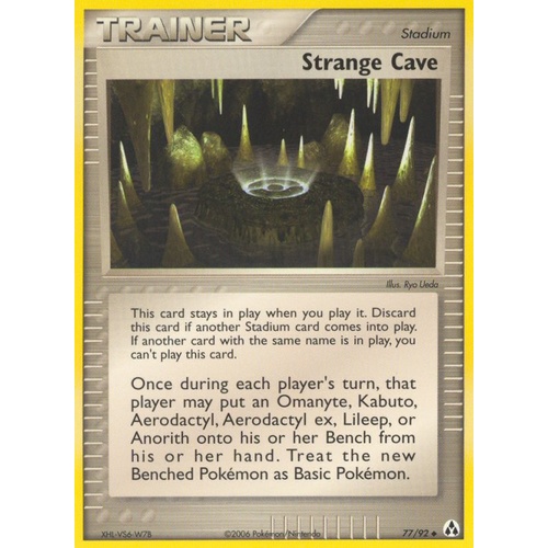 Strange Cave 77/92 EX Legend Maker Uncommon Trainer Pokemon Card NEAR MINT TCG