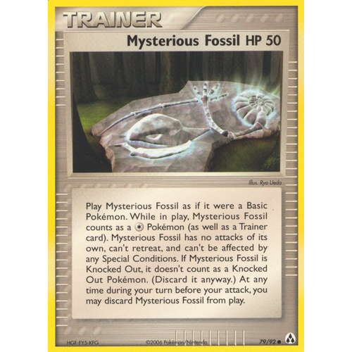 Mysterious Fossil 79/92 EX Legend Maker Common Trainer Pokemon Card NEAR MINT TCG