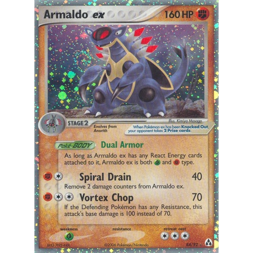 Armaldo ex 84/92 EX Legend Maker Holo Ultra Rare Pokemon Card NEAR MINT TCG