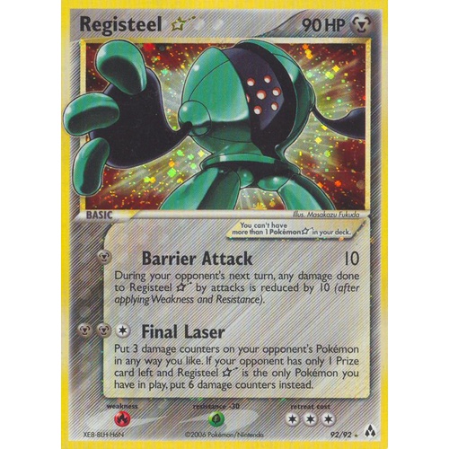 Registeel Gold Star 92/92 EX Legend Maker Holo Ultra Rare Pokemon Card NEAR MINT TCG