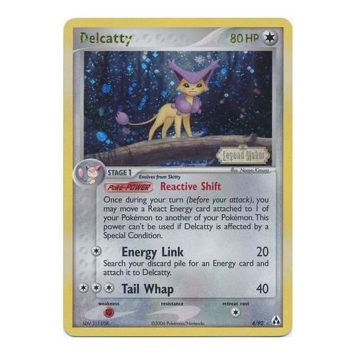 Delcatty 4/92 EX Legend Maker Reverse Holo Rare Pokemon Card NEAR MINT TCG