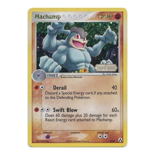 Machamp 9/92 EX Legend Maker Reverse Holo Rare Pokemon Card NEAR MINT TCG