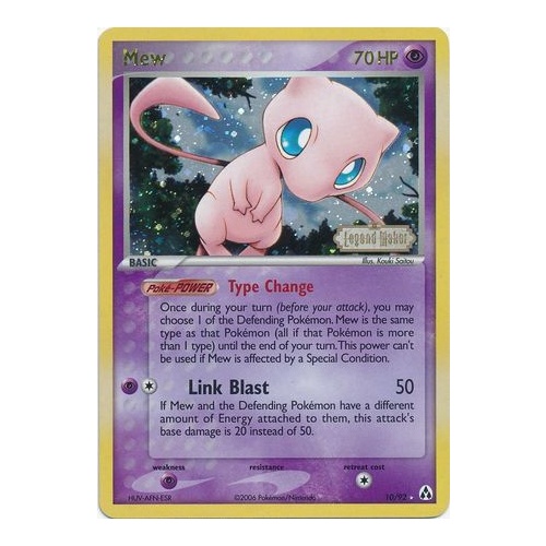 Mew 10/92 EX Legend Maker Reverse Holo Rare Pokemon Card NEAR MINT TCG