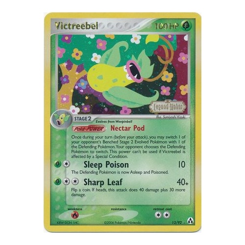 Victreebel 13/92 EX Legend Maker Reverse Holo Rare Pokemon Card NEAR MINT TCG