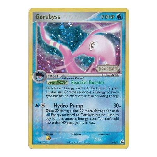 Gorebyss 17/92 EX Legend Maker Reverse Holo Rare Pokemon Card NEAR MINT TCG