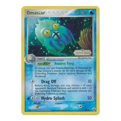 Omastar 23/92 EX Legend Maker Reverse Holo Rare Pokemon Card NEAR MINT TCG