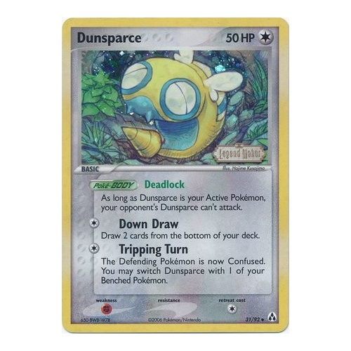 Dunsparce 31/92 EX Legend Maker Reverse Holo Uncommon Pokemon Card NEAR MINT TCG