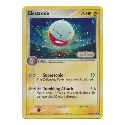 Electrode 32/92 EX Legend Maker Reverse Holo Uncommon Pokemon Card NEAR MINT TCG