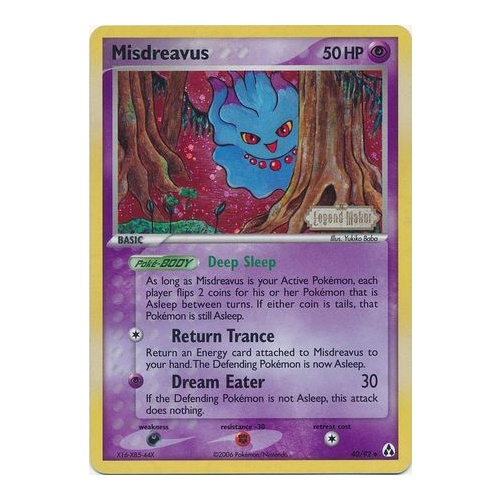 Misdreavus 40/92 EX Legend Maker Reverse Holo Uncommon Pokemon Card NEAR MINT TCG