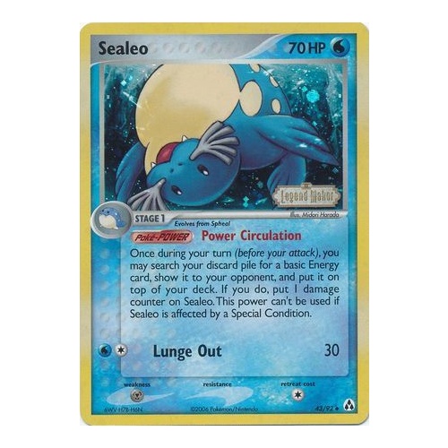 Sealeo 43/92 EX Legend Maker Reverse Holo Uncommon Pokemon Card NEAR MINT TCG