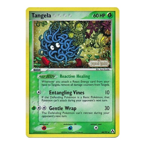Tangela 44/92 EX Legend Maker Reverse Holo Uncommon Pokemon Card NEAR MINT TCG