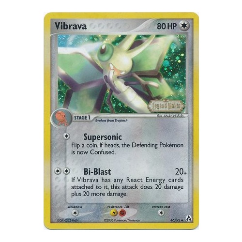 Vibrava 46/92 EX Legend Maker Reverse Holo Uncommon Pokemon Card NEAR MINT TCG