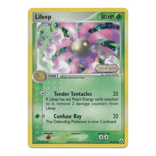 Lileep 56/92 EX Legend Maker Reverse Holo Common Pokemon Card NEAR MINT TCG