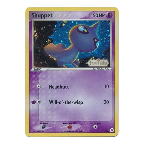 Shuppet 63/92 EX Legend Maker Reverse Holo Common Pokemon Card NEAR MINT TCG