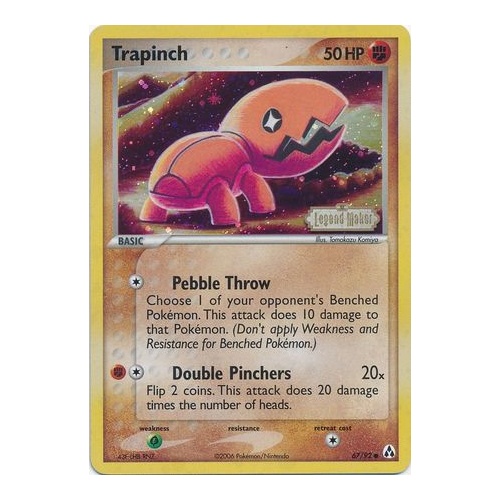 Trapinch 67/92 EX Legend Maker Reverse Holo Common Pokemon Card NEAR MINT TCG