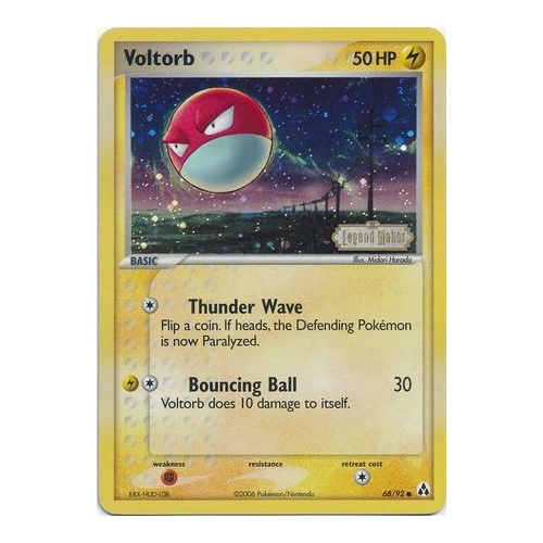 Voltorb 68/92 EX Legend Maker Reverse Holo Common Pokemon Card NEAR MINT TCG