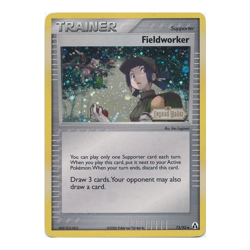 Fieldworker 73/92 EX Legend Maker Reverse Holo Uncommon Trainer Pokemon Card NEAR MINT TCG