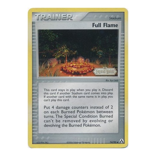Full Flame 74/92 EX Legend Maker Reverse Holo Uncommon Trainer Pokemon Card NEAR MINT TCG