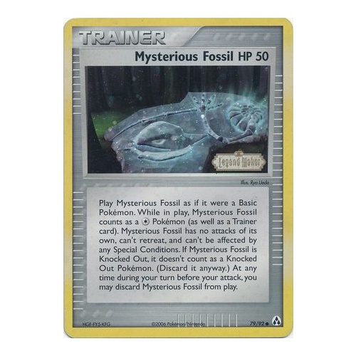 Mysterious Fossil 79/92 EX Legend Maker Reverse Holo Common Trainer Pokemon Card NEAR MINT TCG