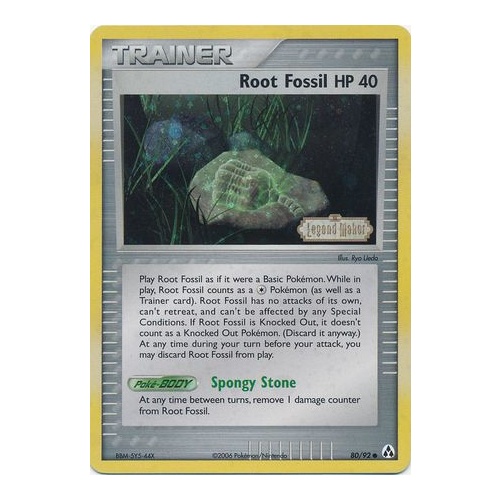 Root Fossil 80/92 EX Legend Maker Reverse Holo Common Trainer Pokemon Card NEAR MINT TCG