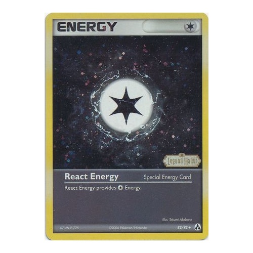 React Energy 82/92 EX Legend Maker Reverse Holo Uncommon Pokemon Card NEAR MINT TCG
