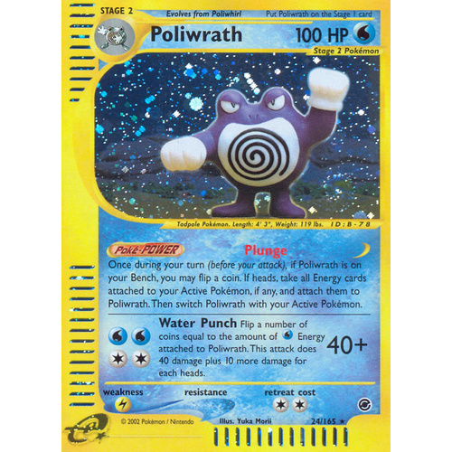 24//165 Expedition Holo Rare Pokemon G2 1 x Poliwrath