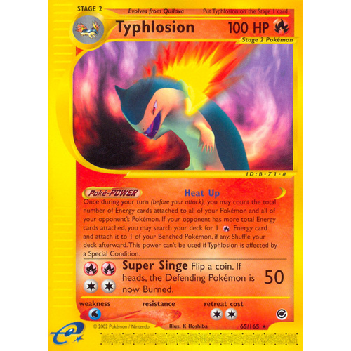 Typhlosion 65/165 E-Series Expedition Rare Pokemon Card NEAR MINT TCG