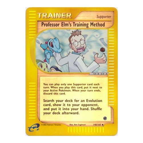 Professor Elm's Training Method 148/165 E-Series Expedition Reverse Holo Uncommon Trainer Pokemon Card NEAR MINT TCG