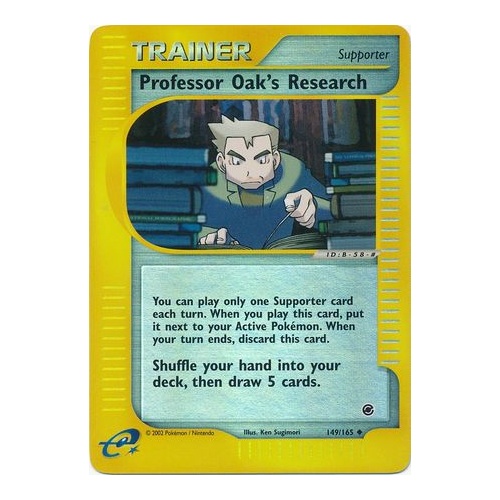 Professor Oak's Research 149/165 E-Series Expedition Reverse Holo Uncommon Trainer Pokemon Card NEAR MINT TCG