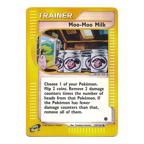 Moo-Moo Milk 155/165 E-Series Expedition Reverse Holo Common Trainer Pokemon Card NEAR MINT TCG