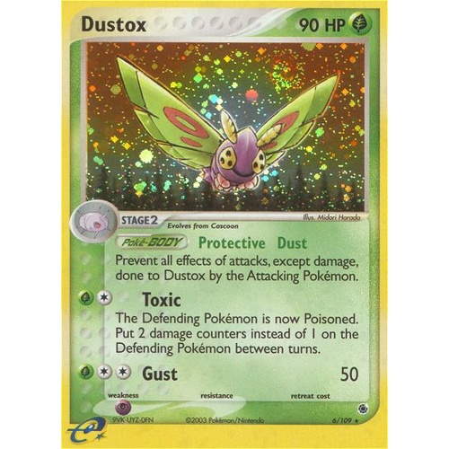 Dustox 6/109 EX Ruby and Sapphire Holo Rare Pokemon Card NEAR MINT TCG