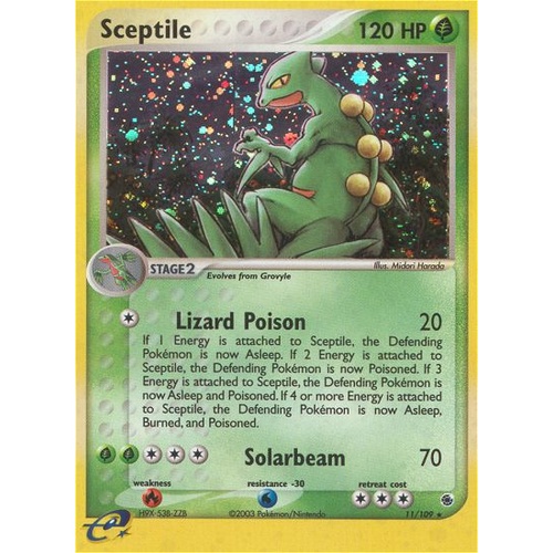 Sceptile 11 109 Ex Ruby And Sapphire Holo Rare Pokemon Card Near Mint Tcg