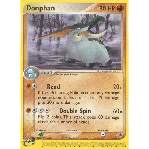 Donphan 17/109 EX Ruby and Sapphire Rare Pokemon Card NEAR MINT TCG