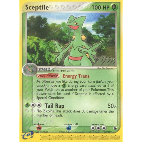 Sceptile 20/109 EX Ruby and Sapphire Rare Pokemon Card NEAR MINT TCG