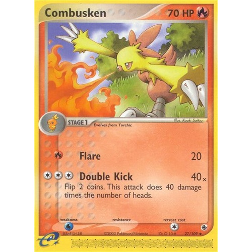 Combusken 27/109 EX Ruby and Sapphire Uncommon Pokemon Card NEAR MINT TCG