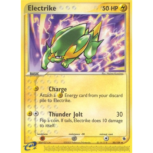 Electrike 30/109 EX Ruby and Sapphire Uncommon Pokemon Card NEAR MINT TCG