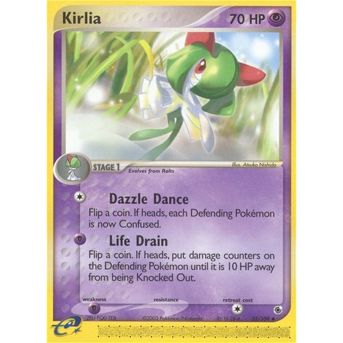 Kirlia 35/109 EX Ruby and Sapphire Uncommon Pokemon Card NEAR MINT TCG