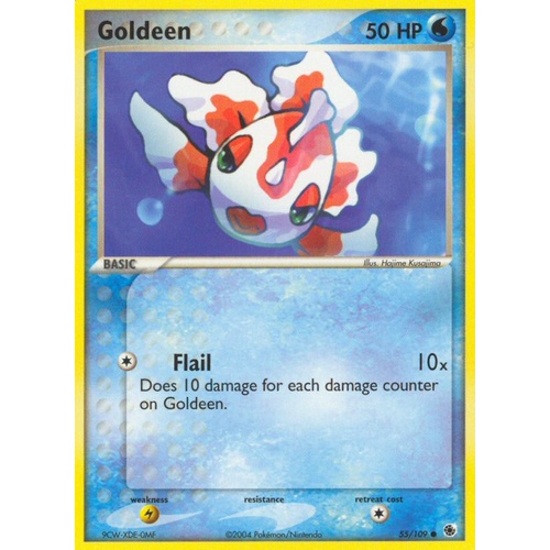 Goldeen 55/109 EX Ruby and Sapphire Common Pokemon Card NEAR MINT TCG