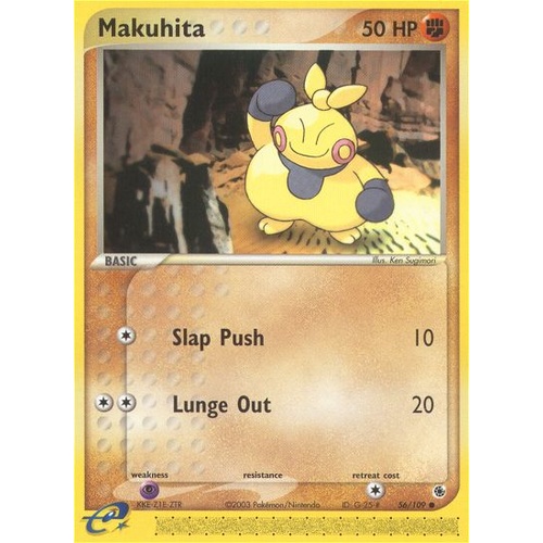 Makuhita 56/109 EX Ruby and Sapphire Common Pokemon Card NEAR MINT TCG