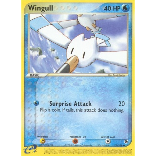Wingull 77/109 EX Ruby and Sapphire Common Pokemon Card NEAR MINT TCG