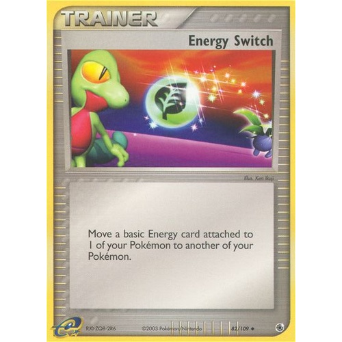 Energy Switch 82/109 EX Ruby and Sapphire Uncommon Trainer Pokemon Card NEAR MINT TCG