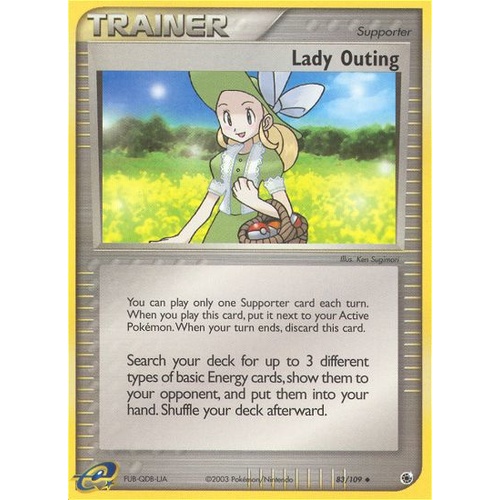 Lady Outing 83/109 EX Ruby and Sapphire Uncommon Trainer Pokemon Card NEAR MINT TCG