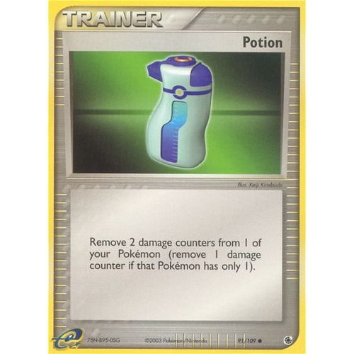 Potion 91/109 EX Ruby and Sapphire Common Trainer Pokemon Card NEAR MINT TCG