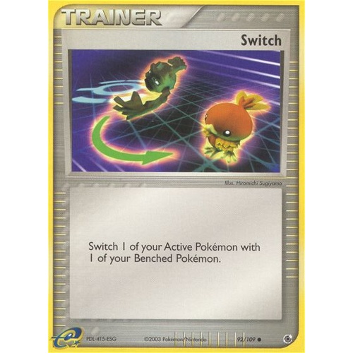 Switch 92/109 EX Ruby and Sapphire Common Trainer Pokemon Card NEAR MINT TCG